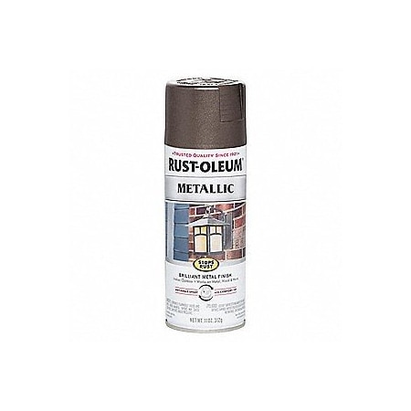 Rust-Oleum Stops Rust Outdoor Metallic Aerosol Spray Finish, Color: Dark Bronze, Net Wt: 11 oz 7272830